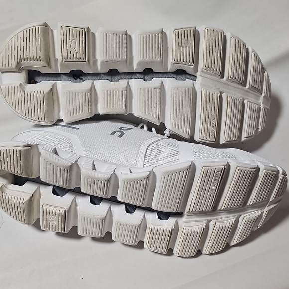 On Running Women's Cloud Pure White Athletic Shoes - Picture 7 of 8